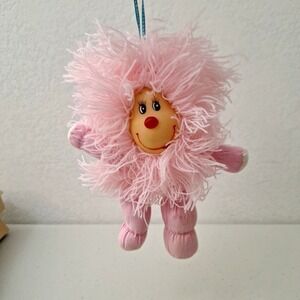 Vintage Rainbow Brite Pink Sprite Plush Doll Rubber Face Parachute w/ Hanger